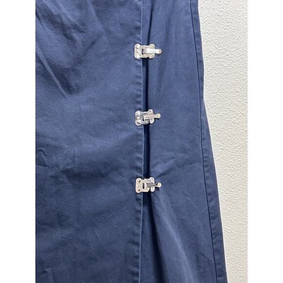 Lemon Twist Black A-Line Skirt M Made in USA Cotton Hardware Closure Minimalist - Picture 4 of 7